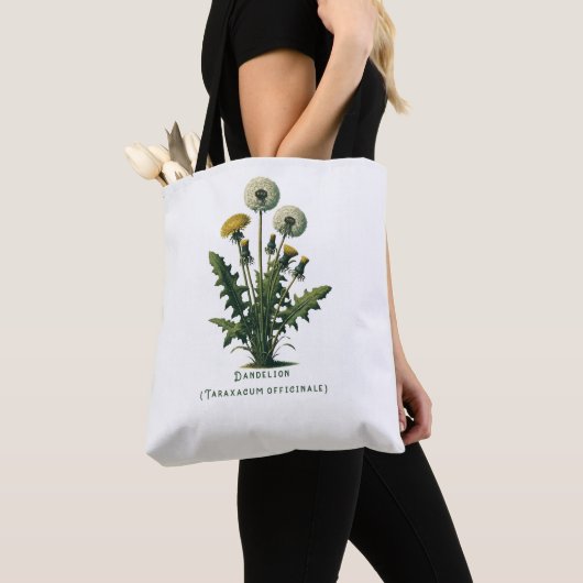 Gele  paardenbloem bloemen tote bag (Dichtbij)