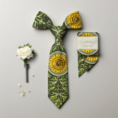 Gele Paardenbloem Droom: Victoriaans Era Floral Ma Stropdas