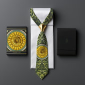 Gele Paardenbloem Droom: Victoriaans Era Floral Ma Stropdas