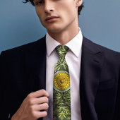 Gele Paardenbloem Droom: Victoriaans Era Floral Ma Stropdas