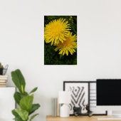 Gele Paardenbloem Grafische Art Print. Poster (Thuiskantoor)
