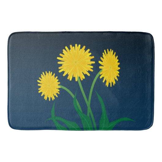 Gele Paardenbloemen Badmat (Voorkant)