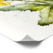 Gele paardenbloemen bloemenkunst print Poster (Hoek)