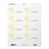 Gele paardenbloemen etiket (Full Sheet)