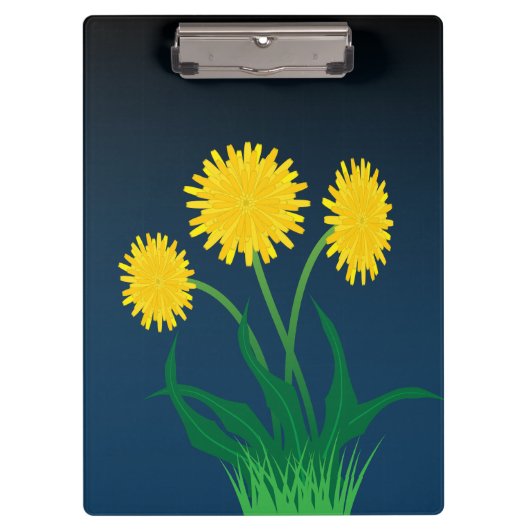 Gele Paardenbloemen Klembord (Voorkant)