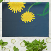 Gele Paardenbloemen Theedoek (Gevouwen)