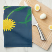 Gele Paardenbloemen Theedoek (Quarter Fold)