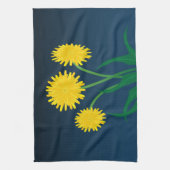 Gele Paardenbloemen Theedoek (Verticaal)