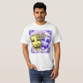 Gele Paarse Actormaskers T-shirt (Voorkant volledig)