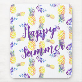 GELE & PAARSE ANANAS HAPPY SUMMER MUISMAT