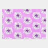 Gele Paarse en Blauwe Daisies Inpakpapier Vel (Voorkant 2)