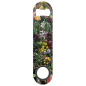 Gele, Paarse en witte bloemen Speed Flessenopener (Achterkant)