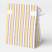 Gele, paarse en witte snoepjes strepen bedankdoosjes (Achterkant)