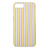 Gele, paarse en witte snoepjes strepen Case-Mate iPhone case (Achterkant)