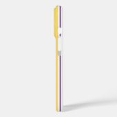 Gele, paarse en witte snoepjes strepen Case-Mate iPhone case (Achterkant / Links)