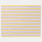 Gele, paarse en witte snoepjes strepen fleece deken (Voorkant (Horizontaal))