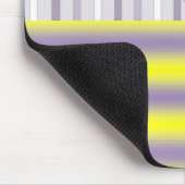 Gele Paarse Floral Stripe Muismat! Muismat (Hoek)