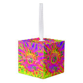 gele paarse mandala Thunder_Cove Decoratie (Achter hoekig)