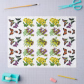  gele Paarse orchidee Oranje roze vlinder Tissuepapier (Craft)