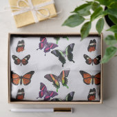  gele Paarse orchidee Oranje roze vlinder Tissuepapier (Geschenk)