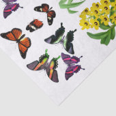  gele Paarse orchidee Oranje roze vlinder Tissuepapier (Detail)