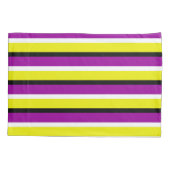 Gele Paarse strepen Kussensloop (Achterkant)