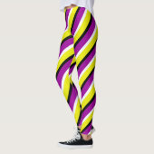 Gele Paarse strepen Leggings (Links)