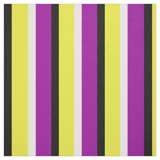 Gele Paarse strepen Stof (Swatch)
