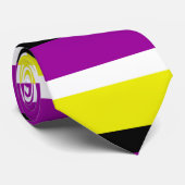 Gele Paarse strepen Stropdas (Opgerold)