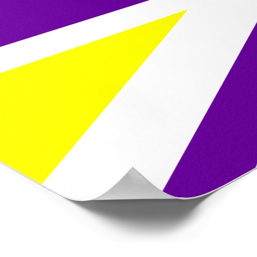 Gele Paarse Union Jack Poster (Hoek)