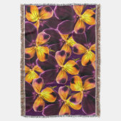 Gele Paarse ventilator Abstracte schroefdraad Deken (Voorkant Verticaal)