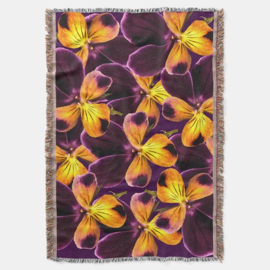 Gele Paarse ventilator Abstracte schroefdraad Deken (Voorkant Verticaal)