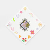 Gele & Paarse Verjaardag servetten voor kinderen (Hoek)