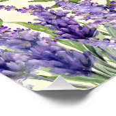 Gele Paarse Waterverf Floral Vrijgezellenfeest Perfect Poster (Hoek)