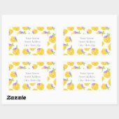 Gele Paarse Waterverf Pansy Patroonlabels Rechthoekige Sticker (Vel)