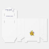 Gele paarse wilde bloem zonnebloem waterverf bedankdoosjes (Ongevouwen)