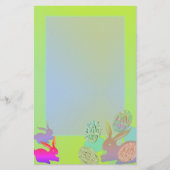 Gele paashaas eieren briefpapier (Voorkant)