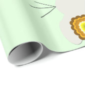 Gele paashaas op groen inpakpapier (Rol Hoek)