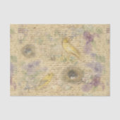 Gele paasvogels decoupage papier (Voorkant)