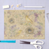 Gele paasvogels decoupage papier (Craft)