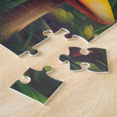 Gele paddenstoelen legpuzzel (Zijkant)