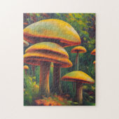Gele paddenstoelen legpuzzel (Verticaal)