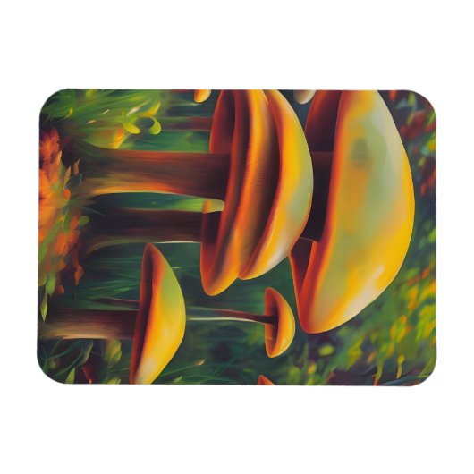 Gele paddenstoelen magneet (Horizontaal)