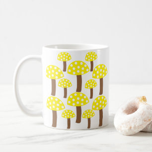 Gele paddenstoelen Patroon Koffiemok