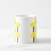 Gele paddenstoelen Patroon Koffiemok (Center)