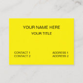 Gele paddenstoelen Patroon Visitekaartje (Achterkant)