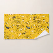 gele paisley bad handdoek (Handdoek)