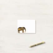 Gele paisley olifant post-it® notes (Op bureau)