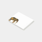 Gele paisley olifant post-it® notes (Schuin)