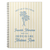 Gele Palm Lente Favoriete Herinneringen met Verjaa Notitieboek (Voorkant)